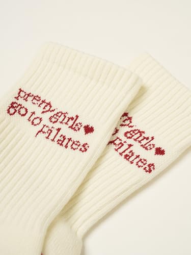 Image of Shapes Studio Half Calf Grip Socks, Cute Fruit Pilates Socks, Ruffle Socks, Non-Slip for Barre Yoga