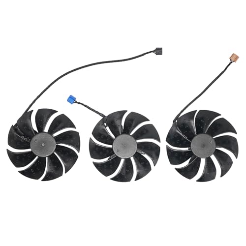 iHaospace 3 Pièces/lot Remplacement Carte Graphique Refroidisseur Carte Graphique Cooler Fan Compatible avec EVGA RTX 3070 3080 3080 Ti 3090 FTW3 ULTRA GAMING, PLD09220S12H