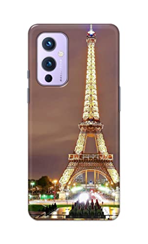 Image of PRINTFIDAA Lovers Famous Place Eiffel Tower in Paris Printed Designer Hard Case for OnePlus 9 Back Cover -(e) RPM1009