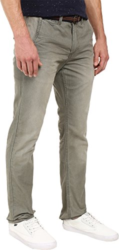U.s. Polo Assn. Men's Belted Slim Fit Canvas Pant, Olive Dusk, 34Wx30L #TOP1