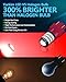 Yorkim 3157 Led Bulb Red 3157 Led brake bulb tail lights 3157 blinking brake lights with Projector 3056 3156 3057 4057 4157 T25 Led Bulbs red, Pack of 2