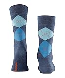 Burlington Hombre Calcetines Edinburgh, Lana, 1 par, Azul (Dark Blue 6697), 40-46