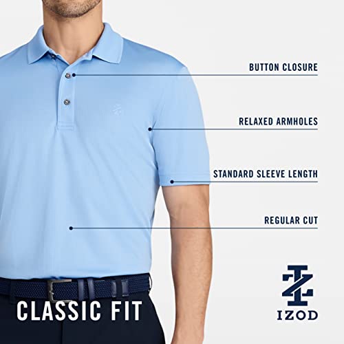 Izod Men's Performance Golf Grid Polo, Polish Red, Large #TOP5