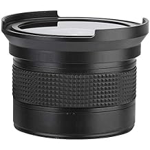 58MM Fisheye Lens, 0.35X Super Wide Angle Lens Compatible with SLR DSLR Camera Black