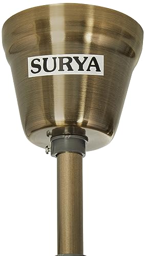 Image of Surya Imperia 1200MM Ceiling Fans | for up-beat Living rooms, Bedrooms, Dens, Common Areas, Home and Office (Antique Brass)