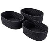 voten Black Toy Storage Basket Bins Set,Shelves Closet Cloth Storage Basket for Organizing&Storage,S