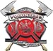 4" Volunteer Firefighter Red Maltese Cross Decal with Axes REFLECTIVE