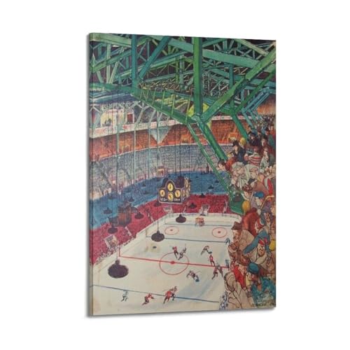Poster hockey sur glace rétro idée cadeau passionné sport