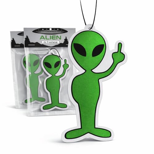 Image of Alien Air Freshener (3 Pack) - Funny Car Air Freshener for Car, Novelty UFO Gift, Hanging Auto Air Freshener, Funny Car Accessories for Men Women