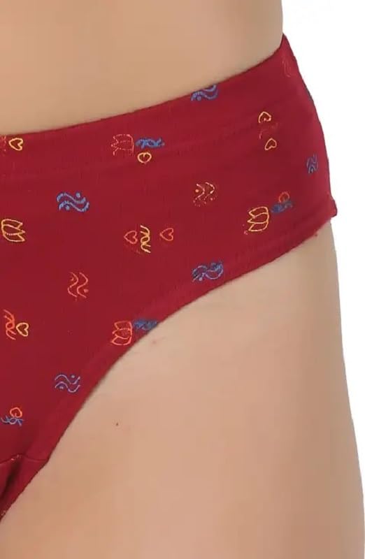 Image of INNERO Ladies Panties Combo, Cotton Brief for Women, Floral Print Panty Hipster Women's Underwear Pack of 4 - Colour May Vary