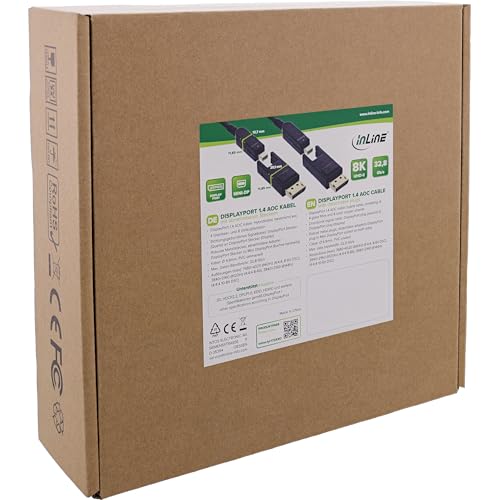 Inline Cavo Displayport 1.4 Aoc, 8K 4K, 240Hz, Connettore Rimovibile, Lunghezza 15 M, 17215O - 6