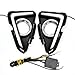 ECAHAYAKU Compatible with Toyota RAV4 2016 2017 2018 Car LED DRL Daytime Running Lights Turn Signal Yellow Indicator Daylights Replace Fog Lamp Covers Accessories