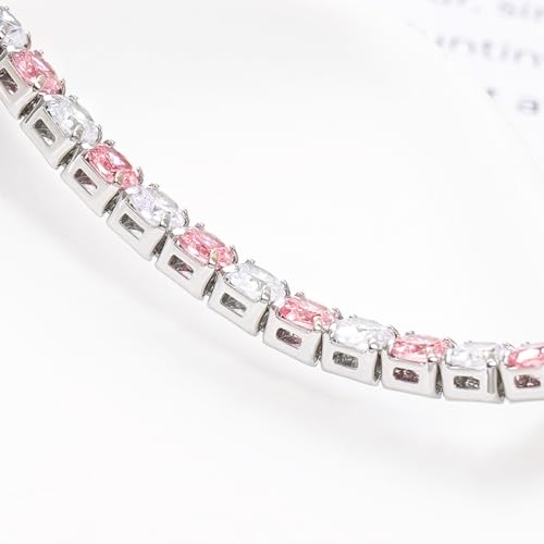 Suyi Tennis Bracelet Birthstone Cubic Zirconia Bracelet Silver Silder Bracelet Birthday Jewellery October Birthstone Bracelet - Image 4
