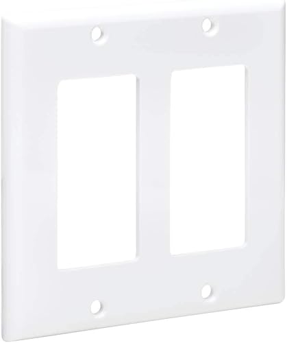Tripp Lite Double Gang Wall Plate, 2-Gang Decora Style Face Plate, Device Plate 