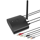 Besign BE-RX Long Range Bluetooth Audio Adapter, Wireless Home HD Music Receiver for Music Streaming, Aptx, Support Optical, Coaxial & 3.5mm Audio