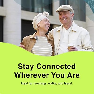 ميكروفون ياقة بلوتوث من Unitron PartnerMic لبث الكلام لاسلكيًا لأجهزة السمع Unitron وRelate ومعظم أجهزة Phonak المثالية للبيئات الصاخبة