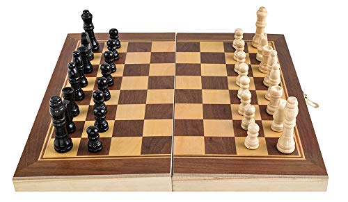 ISO TRADE AJEDREZ DE Madera • 34 x 34 cm • Tablero con Cerradura • ejercita la Mente • desarrolla Pensamientos lógicos y planificación • fácil de almacenar • #4297 Cover
