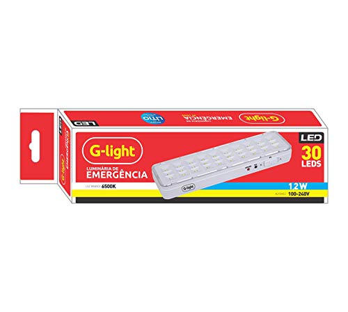 LUM. EMERGENCIA SLIM 30 LEDS 1.2W 6500K BATERIA LITIO AUTOVOLT unidade