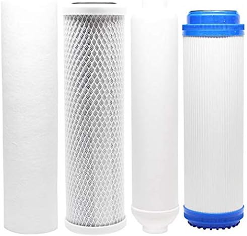 CFS – 4 Pack Replacement Water Filter Kit Compatible with RO5DX RO System Models – Remove Bad Taste & Odor – Whole House Replacement Water Filter Cartridge- White