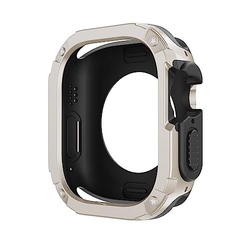 GAFNED Funda de reloj para Apple Watch Ultra Cover de 49 mm, 40 mm, 41 mm, 44 mm, 45 mm, 42 mm, 38 mm, carcasa anticaída, iWatch Series 9, 8, 7, 6, 5, 4, SE, 3, 2 (Starlight, 38/40/41 mm)