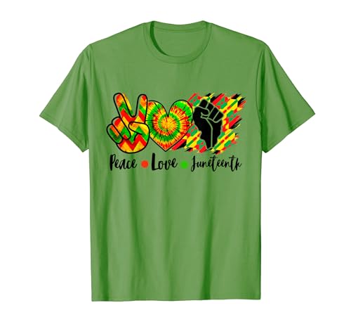 Paz Amor Juneteenth Libertad Afroamericana Historia Negra Camiseta