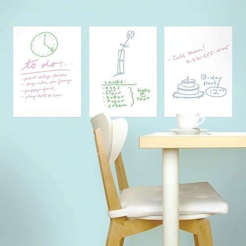 Image of Self-Adhesive Whiteboard Sticker Wall Sticker Plastic Vinyl Dry Erase Large Contact Paper Roll for Children DIY Works School Classroom Home Office (24 X 48 Inch)