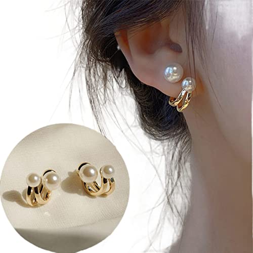 XKUN Earrings Boucles d'oreilles Simples Femmes Goules d'oreilles Piercing Tendance-Pearl 4 Cover
