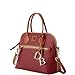 Dooney & Bourke Women's Domed Satchel in Pebble Grain Leather, Large Handbag with Adjustable & Detachable Shoulder Strap - Wine