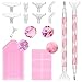 Rhinestone Picker Tool Kit Dual-Ended Rhinestones Applicator Dotting Pen Diamond Jewel Applicator With Tray Rhinestone Picker Handle with Plastic Replacement Tips Clay Handle Manicure for DIY Nail Art