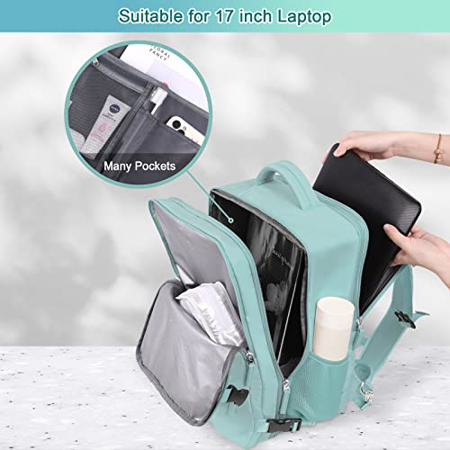 Image of Sinaliy Large Travel Backpack for Women, 40L Carry On Backpack, 17 Inch Laptop Waterproof Backpack, College Bookbag, Backpack for Women, as Person Item Flight Approved