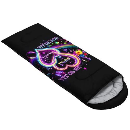 Image of QOOMO Ball Flower Camping Sleeping Bags,3 Season Warm & Cool Weather,Lightweight,Waterproof Sleeping Bags for Adults & Kids,Traveling,and Outdoors,Camping Gear Equipment