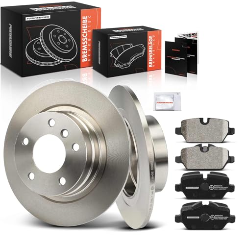 Frankberg 2 dischi freno + 4 pastiglie freno con lubrificante freno posteriore sinistro destro compatibile con 1 E81 118 120 1 E87 118 120 3 E90 316 318 320 Replace# 34214031725