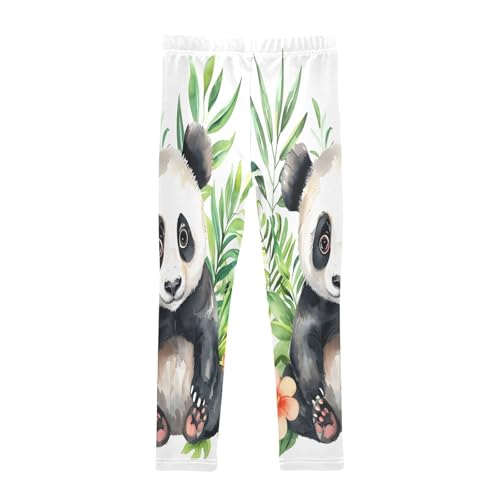 Bolaz Toddler Girls Leggings Printed Yoga Pants Leggings Panda and Plant for Kids2