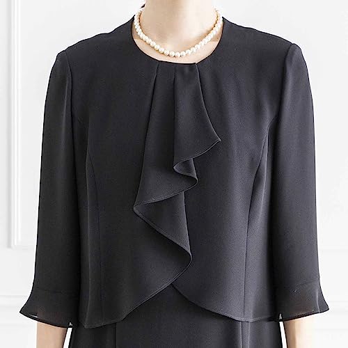[東京ソワール] 公式 喪服 レディース 夏 ブラックフォーマル ワンピース 礼服 大きいサイズ 洗える 50代 60代 ゆったり 前開き おしゃれ WEB限定 3671850 2枚目