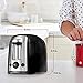 BLACK+DECKER 2-Slice Extra Wide Slot Toaster, Classic Oval, Black with Stainless Steel Accents, TR1278B