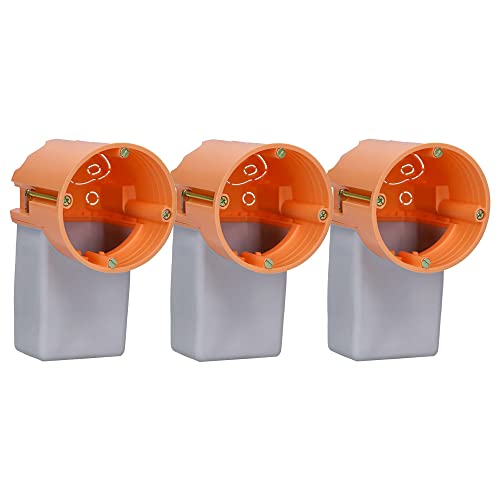 Voxura Hohlwand-Elektronikdose Tunneldose Gerätedose Schalterdose 75mm tief HW Ø 68mm Orange 3 Stück