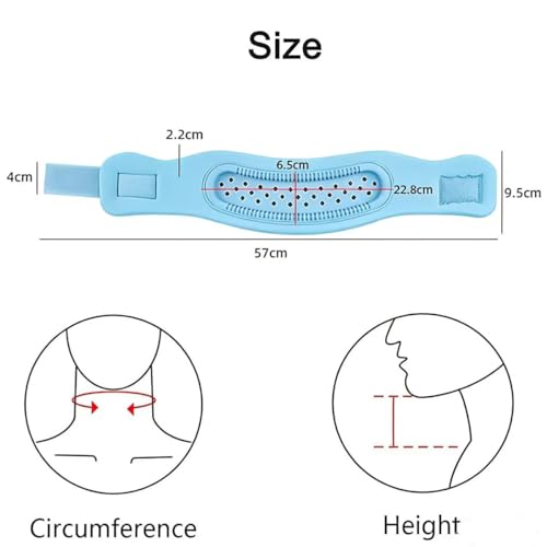 Image of Neck Brace Support Cervical Collar Silicone Posture Corrector for Men and Women Relieves Discomfort in The Neck and Shoulders Caused by Prolonged Work(Blue)