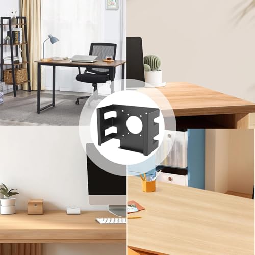 Support de bureau réglable en métal pour écran et support de rangement d'ordinateur durable - 4