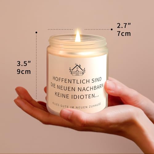 Giftasy Geschenk zum Einzug - Duftkerze mit Spruch, Einzugsgeschenke Wohnung, Einweihungsgeschenk Haus, Richtfestgeschenk, Neues Zuhause Neues Haus Neue Wohnung Hauskauf Geschenke