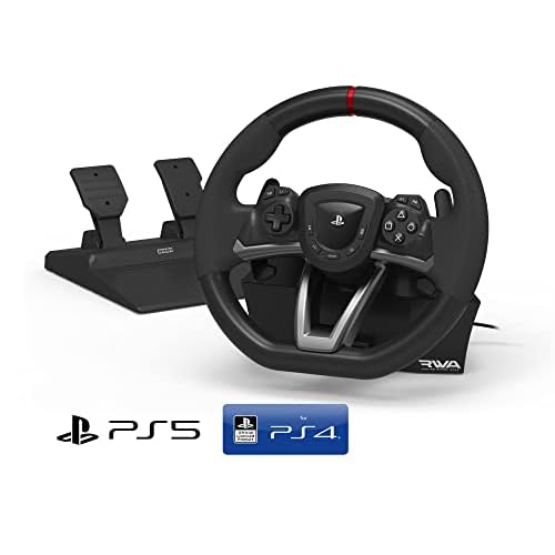 PS5 Lenkrad und Pedale Sony Playstation 5 PS4 lizensiert PS4/PS5/PC [Neues Modell kompatibel mit PS5]
