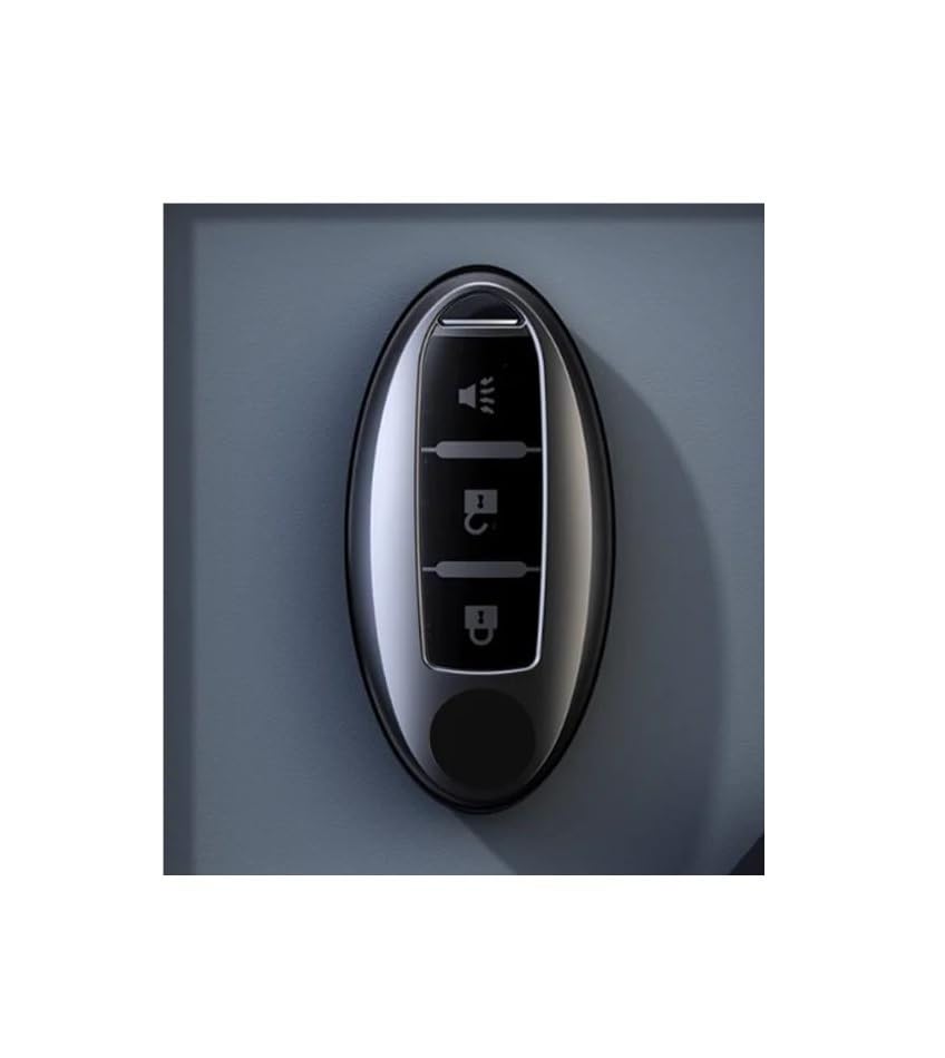 Coque clé de voiture pour Nissan X Trail T32 Rogue Murano 4 boutons gris titane