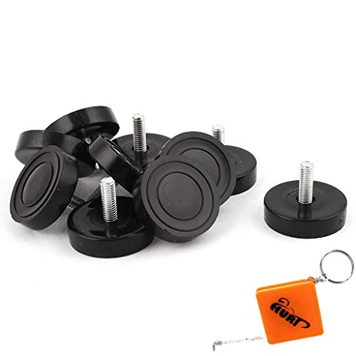 Preisvergleich Produktbild HURI 10Stk M6 x 16mm Gewinde Möbel Schrank Möbelgleiter Möbelfüße Filzgleiter