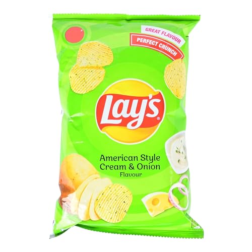 Image of Lays Potato Chips American Style Cream & Onion Flavour, 67g /73.7g
