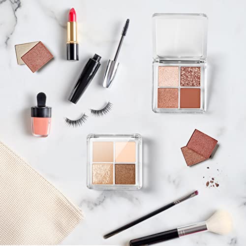 Beaupretty 2pcs Empty Lipstick Palette Eyeshadow Powder Palette Pigment Tray Refillable Highlighters Container Holder Case for Women Girls Ladies - Thumbnail 6