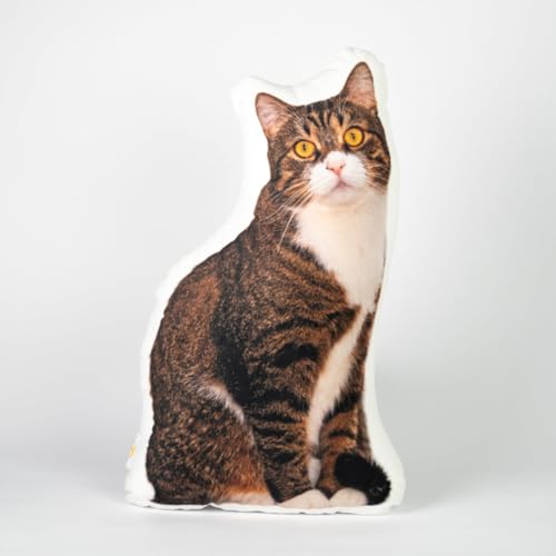 DeinLieblingskissen Personalisiertes Formkissen mit Foto – 3D Fotokissen Hund, Katze, Gesicht u.v.m. – Flauschiges Kissen in 6 Größen – Einzigartige Geschenkidee (25cm)