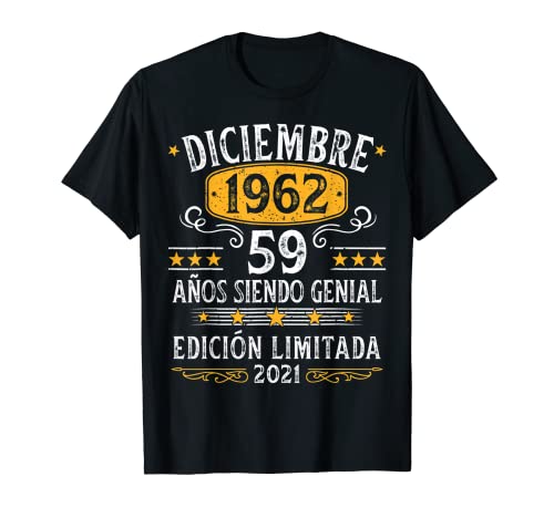 Diciembre 1962 Cumpleaños nacen Diciembre De 1962 Regalo Camiseta