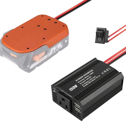 150W Power Inverter Compatible with Ridgid 18V