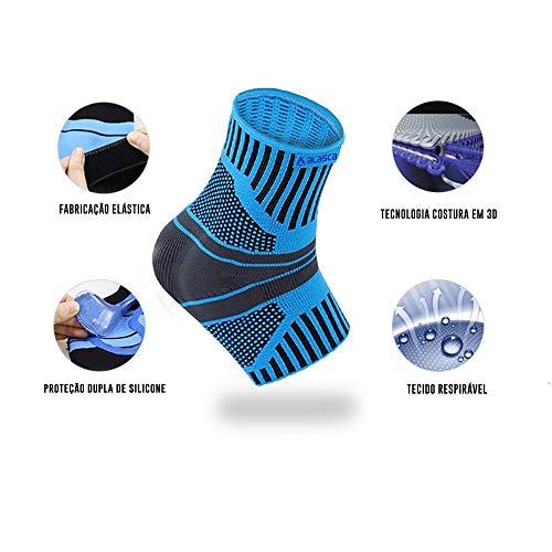 Tornozeleira Premium Com Proteção Lateral Em Silicone Power Armour - Alasca Tamanho: G (43 ao 46)