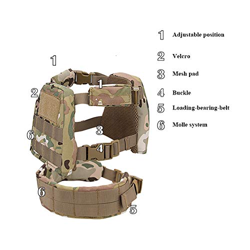 Chalecos de caza con sistema Molle chaleco táctico ajustable XS/S infantil para misiones de juego 2