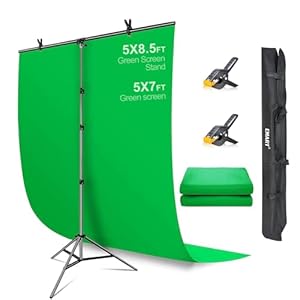 EMART Greenscreen Hintergrund Set mit Ständer